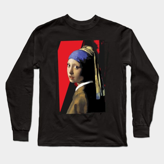 The girl with the pearl earring (modern2021) Long Sleeve T-Shirt by CB_design